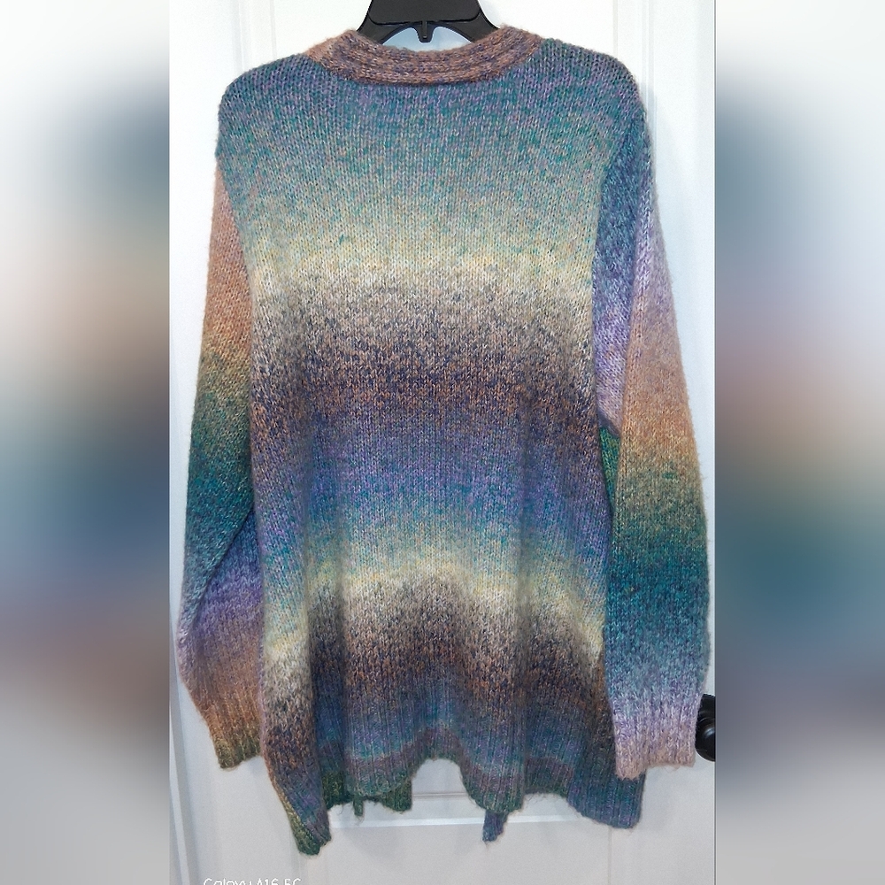 Lovestitch Multicolor Ombre Knit Open Cardigan - Picture 4 of 4